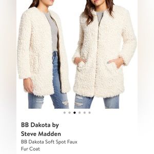 BB Dakota by Steve Madden
BB Dakota Soft Spot Faux Fur Coat